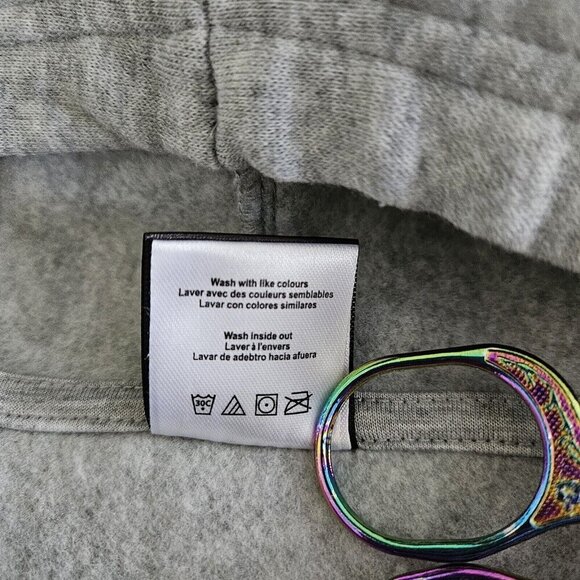 Disney Hoodie Womens 2X Gray Minnie Mouse Pullover No Pockets Fleece Lining LS - Picture 9 of 12